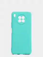 Бирюзовый чехол Honor 50 lite c защитой камеры и бархатом внутри