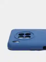 Темно-синий чехол Honor 50 lite c защитой камеры и бархатом внутри