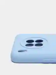 Лазурный чехол Honor 50 lite c защитой камеры и бархатом внутри