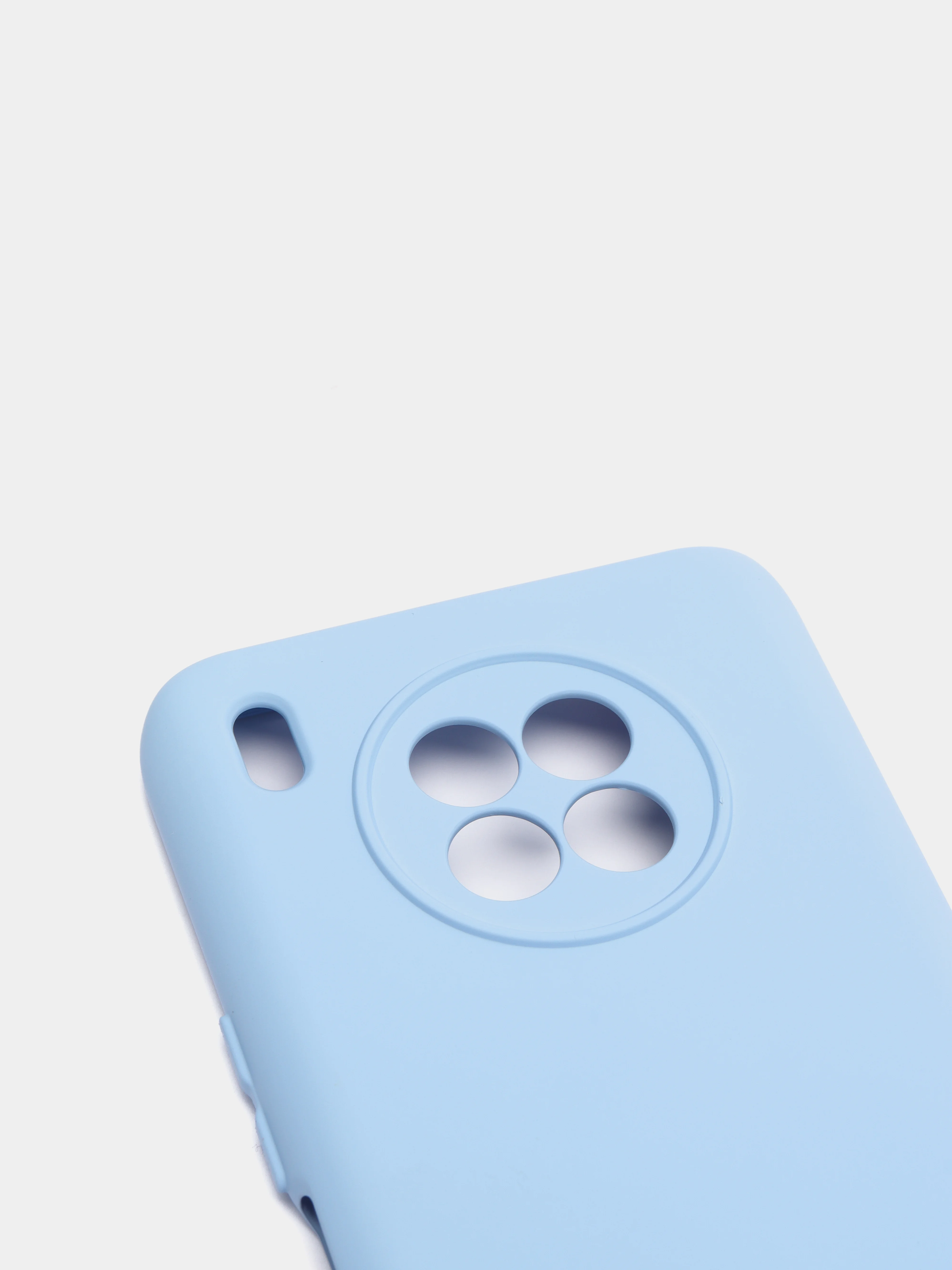 Лазурный чехол Honor 50 lite c защитой камеры и бархатом внутри