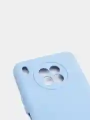 Лазурный чехол Honor 50 lite c защитой камеры и бархатом внутри