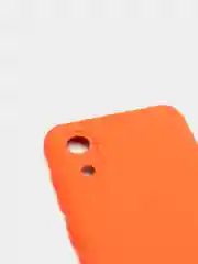 Оранжевый чехол для Samsung A03 Core с защитой камеры и с бархатом внутри
