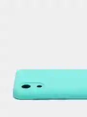 Бирюзовый чехол для Samsung A03 Core с защитой камеры и с бархатом внутри