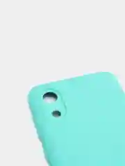 Бирюзовый чехол для Samsung A03 Core с защитой камеры и с бархатом внутри
