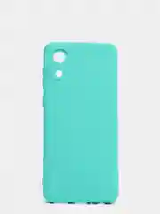 Бирюзовый чехол для Samsung A03 Core с защитой камеры и с бархатом внутри