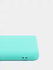Бирюзовый чехол для Samsung A03 Core с защитой камеры и с бархатом внутри