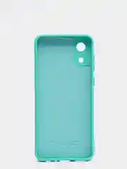 Бирюзовый чехол для Samsung A03 Core с защитой камеры и с бархатом внутри