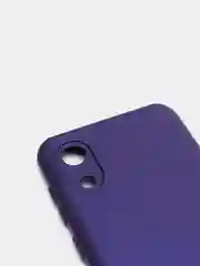 Индиго чехол для Samsung A03 Core с защитой камеры и с бархатом внутри