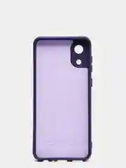 Индиго чехол для Samsung A03 Core с защитой камеры и с бархатом внутри