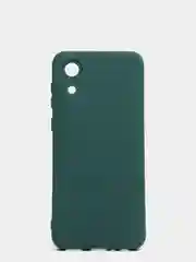 Тёмно-зелёный чехол для Samsung A03 Core с защитой камеры и с бархатом внутри