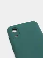 Тёмно-зелёный чехол для Samsung A03 Core с защитой камеры и с бархатом внутри