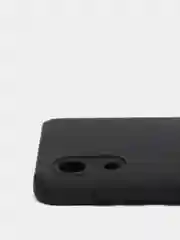 Угольный чехол для Samsung A03 Core с защитой камеры и с бархатом внутри