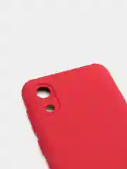 Багровый чехол для Samsung A03 Core с защитой камеры и с бархатом внутри