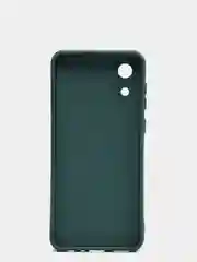 Тёмно-зелёный чехол для Samsung A03 Core с защитой камеры и с бархатом внутри