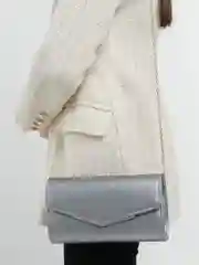 Сумка женская на цепочке, цвет серебряный