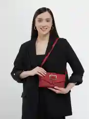 Сумка женская, регулируемый ремень, цвет бордовый