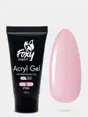 Акрил-гель (Acryl gel) полигель FOXY EXPERT для наращивания ногтей, цветной