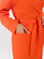 Халат банный вафельный, коралл