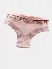 Пудровый женские трусы, с кружевом