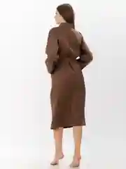 Халат банный вафельный, шоколад