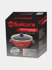 Красный электросковорода Sakura SA-7716R, 32*9 см