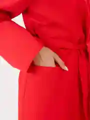Халат банный вафельный, красный