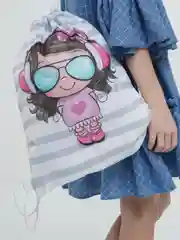 Мешок для обуви, отдел на шнурке, цвет белый
