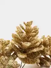 Золотой шишки с блестками