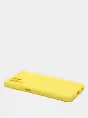 Желтый чехол Samsung A22 4G, M22, M32 c защитой камеры и бархатом внутри