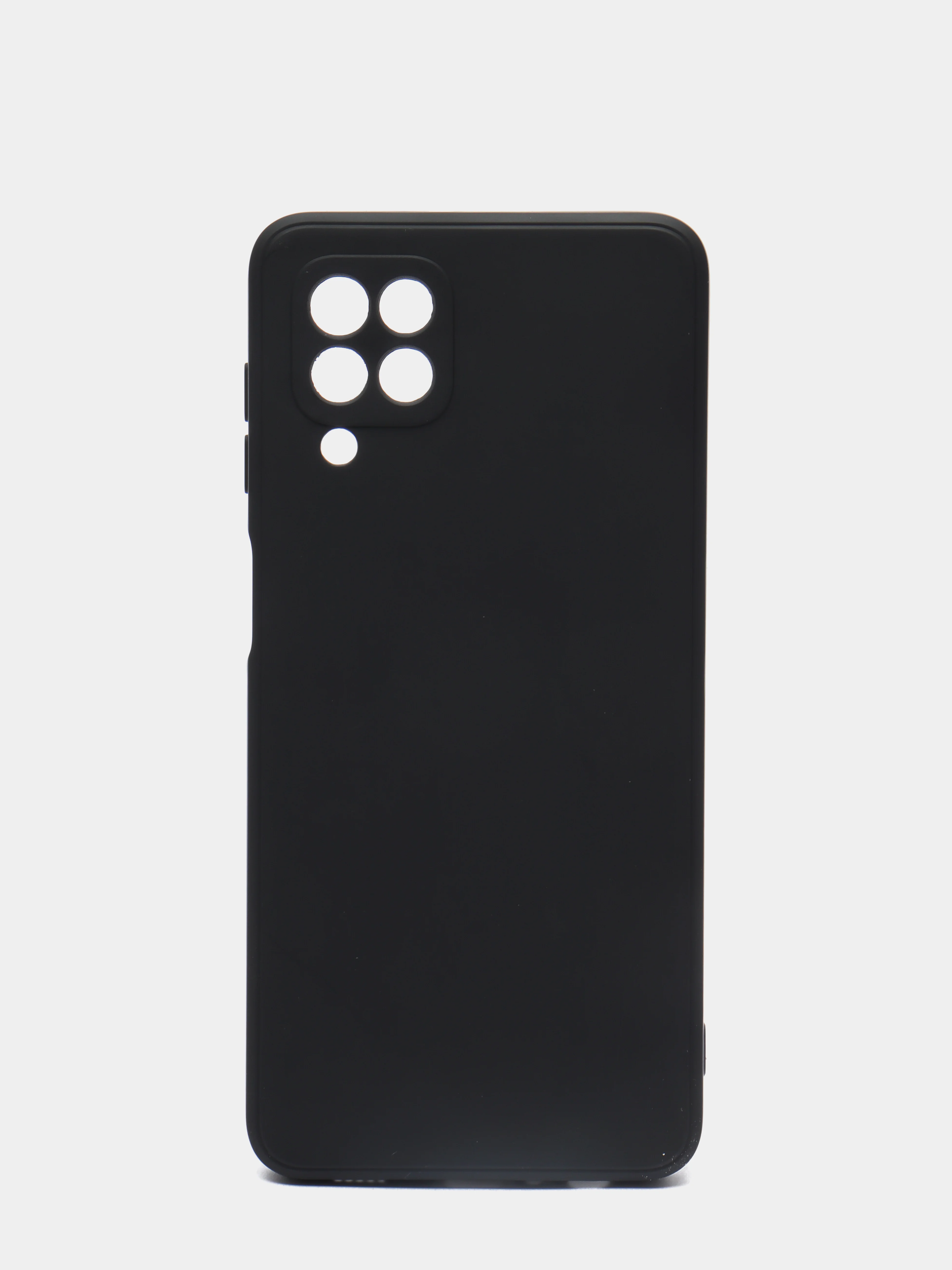 Черный чехол Samsung A22 4G, M22, M32 c защитой камеры и бархатом внутри