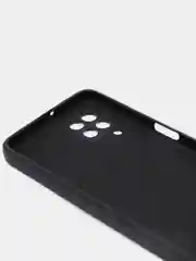 Черный чехол Samsung A22 4G, M22, M32 c защитой камеры и бархатом внутри