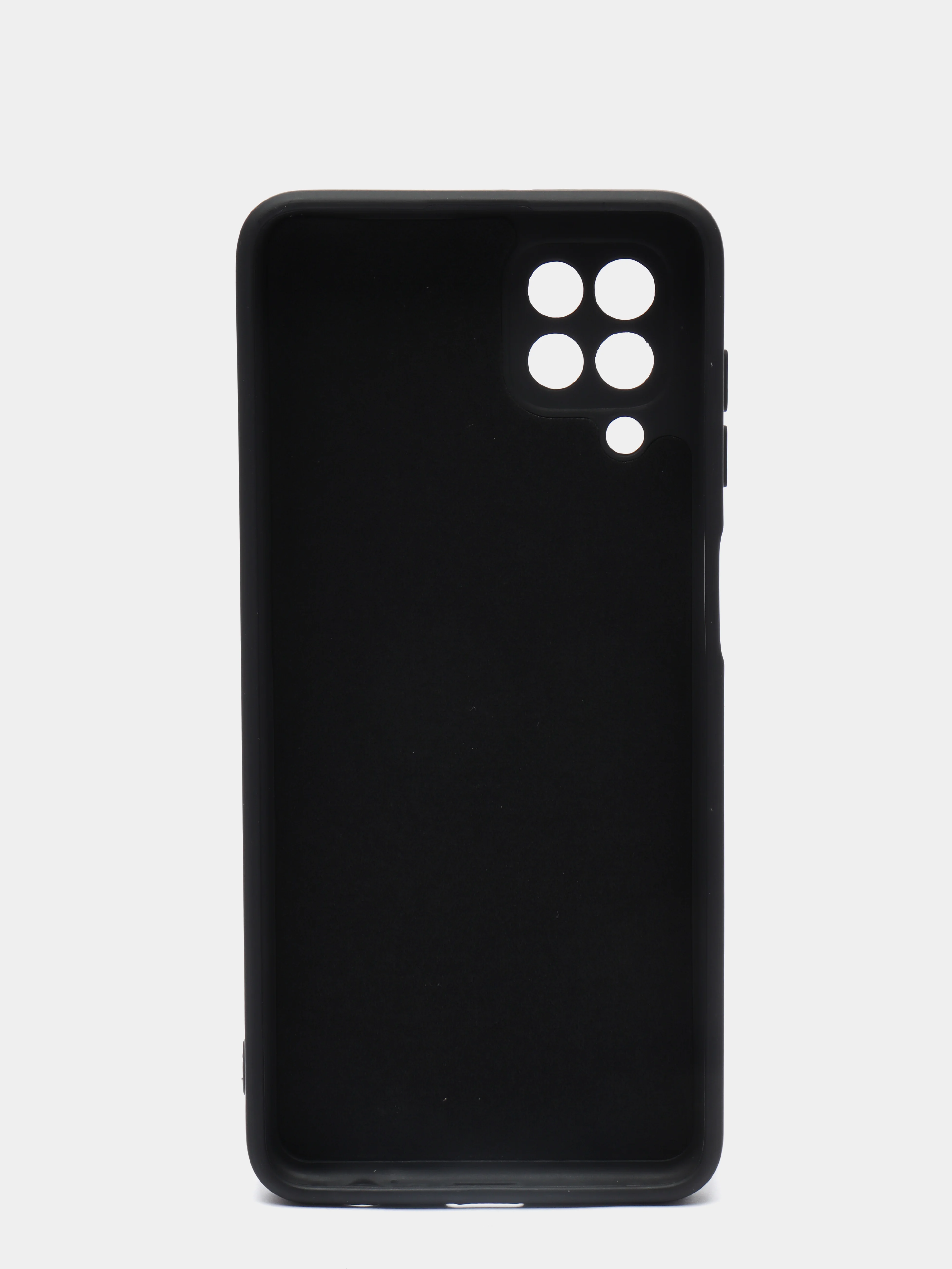 Черный чехол Samsung A22 4G, M22, M32 c защитой камеры и бархатом внутри