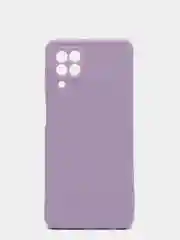 Сиреневый чехол Samsung A22 4G, M22, M32 c защитой камеры и бархатом внутри