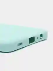 Бирюзовый чехол Samsung A12, M12 c защитой камеры и бархатом внутри