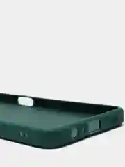 Зеленый чехол Samsung A12, M12 c защитой камеры и бархатом внутри