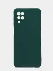 Зеленый чехол Samsung A12, M12 c защитой камеры и бархатом внутри