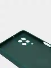 Зеленый чехол Samsung A12, M12 c защитой камеры и бархатом внутри