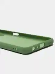 Оливковый чехол Samsung A22 4G, M22, M32 c защитой камеры и бархатом внутри