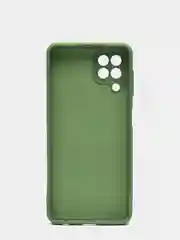 Оливковый чехол Samsung A22 4G, M22, M32 c защитой камеры и бархатом внутри