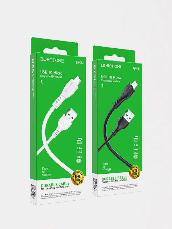 Кабель зарядный Borofone BX51 Micro-USB для Android Xiaomi Samsung Honor