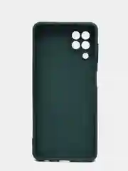Зеленый чехол Samsung A22 4G, M22, M32 c защитой камеры и бархатом внутри