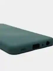 Зеленый чехол Samsung A22 4G, M22, M32 c защитой камеры и бархатом внутри