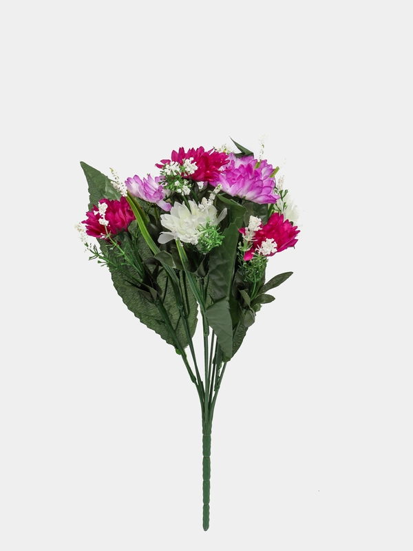 Искусственные цветы. Герберы (букет трехцветный) Композиция. Высота: 390 мм