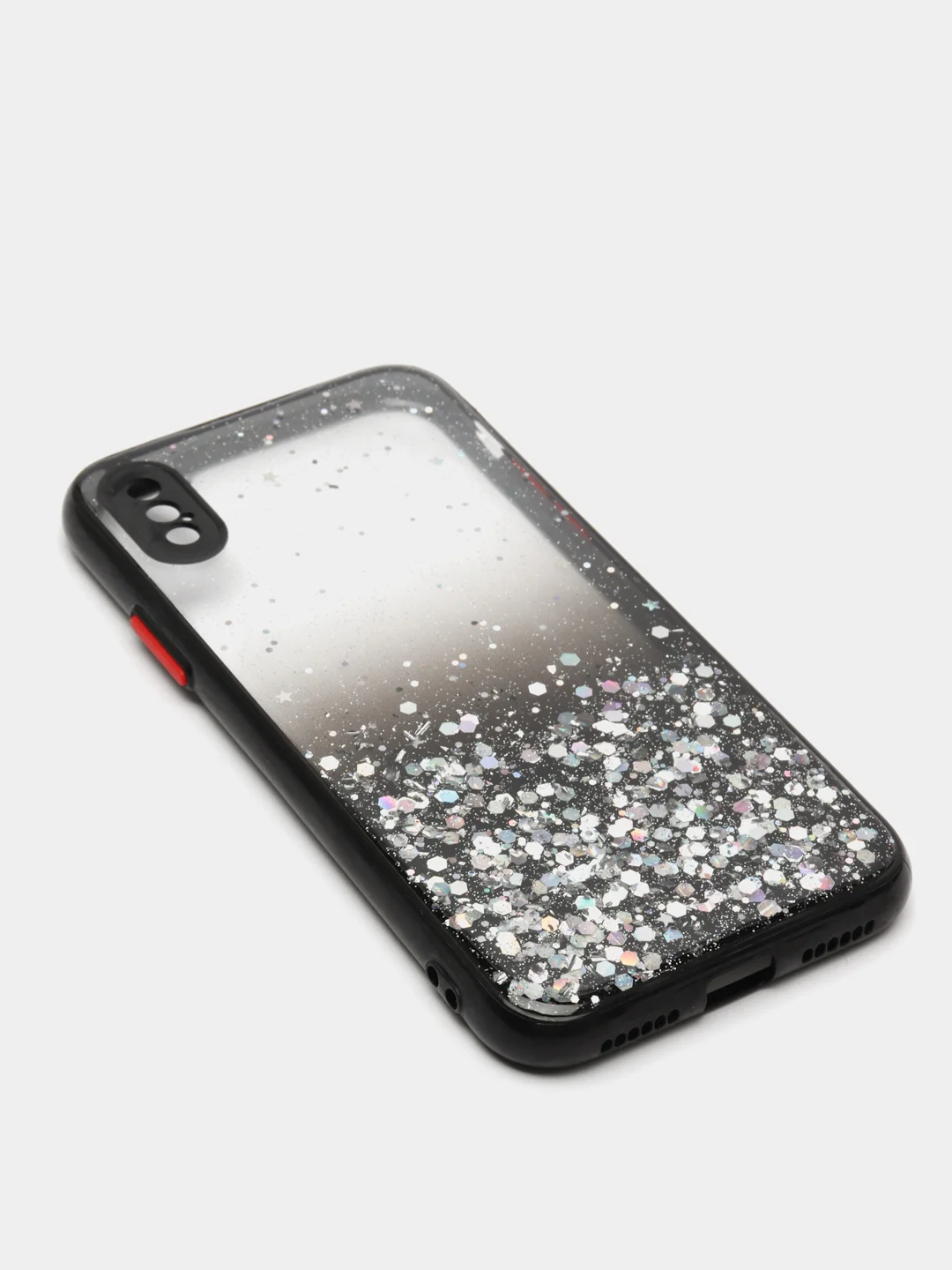 Черный чехол для iPhone 11 12 13 14 Pro Max 7 8 X XS XR mini Plus айфон про макс с блестками