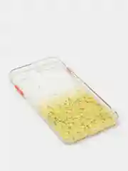 Желтый чехол для iPhone 11 12 13 14 Pro Max 7 8 X XS XR mini Plus айфон про макс с блестками