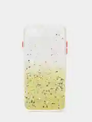 Желтый чехол для iPhone 11 12 13 14 Pro Max 7 8 X XS XR mini Plus айфон про макс с блестками