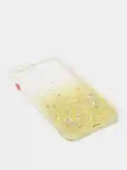 Желтый чехол для iPhone 11 12 13 14 Pro Max 7 8 X XS XR mini Plus айфон про макс с блестками