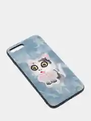 Синий чехол с рисунком для iPhone 7 Plus, 8 Plus