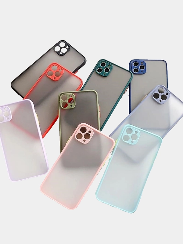 Чехол для iPhone 12, 12 Pro, Pro Max, Mini Айфон Про Макс Мини матовый с защитой камеры