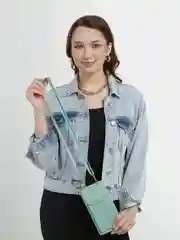 Мятный женская сумка-клатч, с отделением для телефона